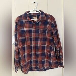 RedHead Men's Navy and Rust Plaid Shirt